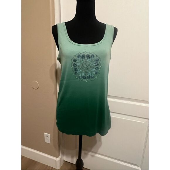 Eddie Bauer ombré green tank top - Picture 1 of 5